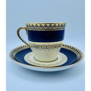 Vintage Aynsley Cobalt Blue & Gold Small Cup & Saucer Set